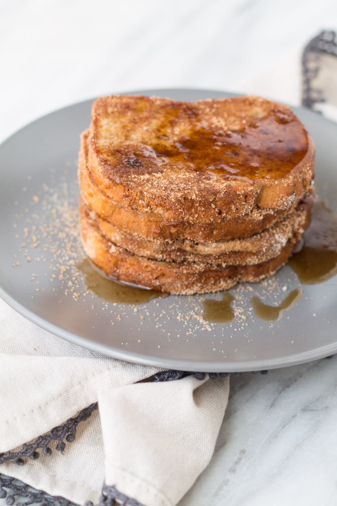 low FODMAP cinnamon french toast stack