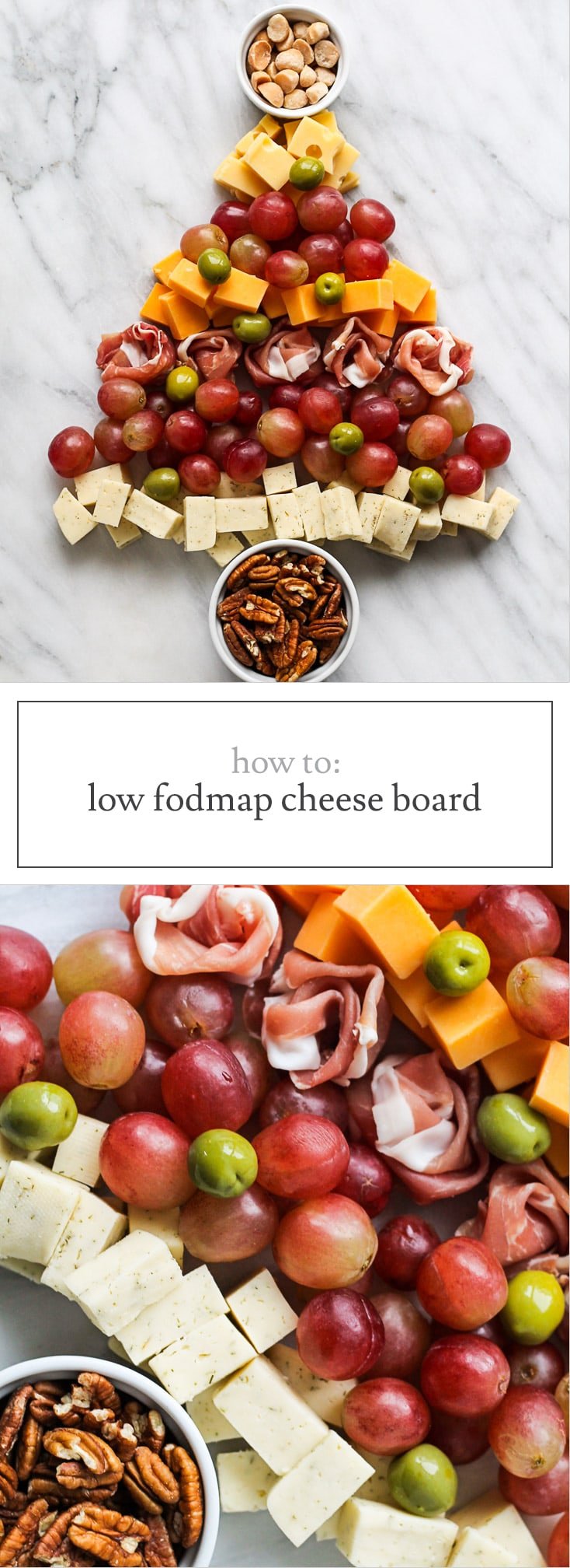 Cheese boards are an easy way to entertain! Find out how to create a Low FODMAP Cheese Board for holiday parties or nights in with friends. 