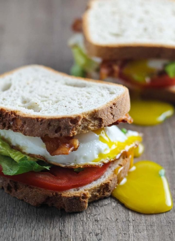 Need a quick and easy meal? This low fodmap BLT with egg is your ticket! Delicious and gluten free, this sandwich is one of my go-to's, breakfast, lunch or dinner!