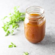 Chicken broth with parsley