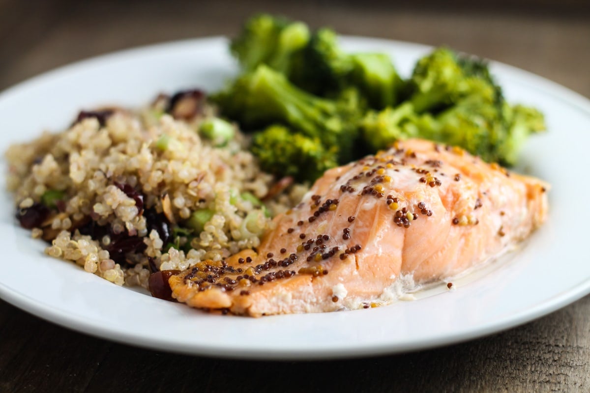 Maple-Glazed Salmon Dinner in 15 Minutes or Less Maple-Glazed Salmon Dinner in 15 Minutes or Less