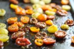 Side shot of low FODMAP roasted tomatoes