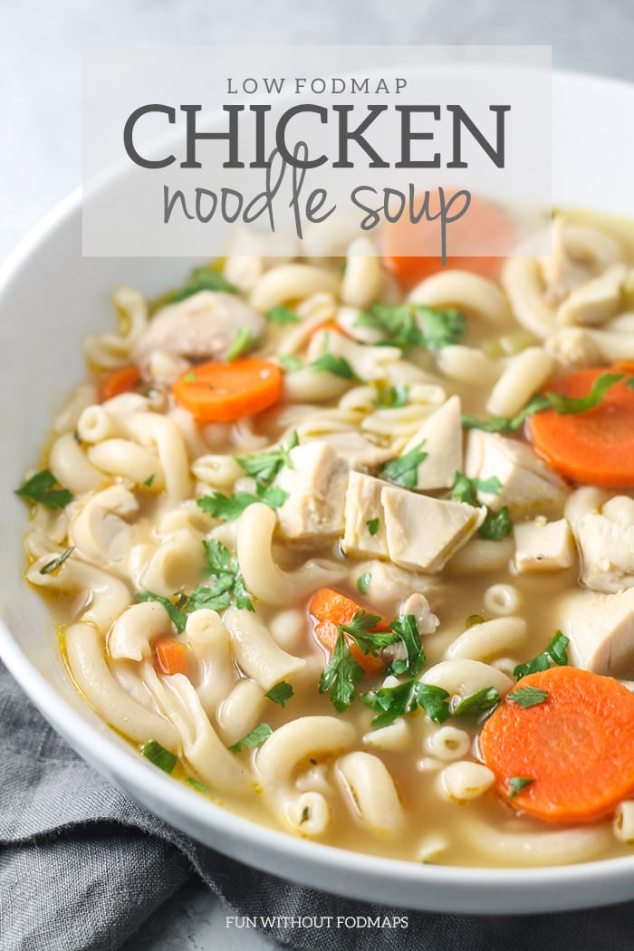 Low FODMAP Chicken Noodle Soup | Fun Without FODMAPs