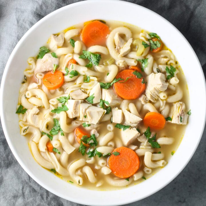 Low FODMAP Chicken Noodle Soup - Fun Without FODMAPs