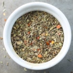 Small white bowl with Italian seasoning