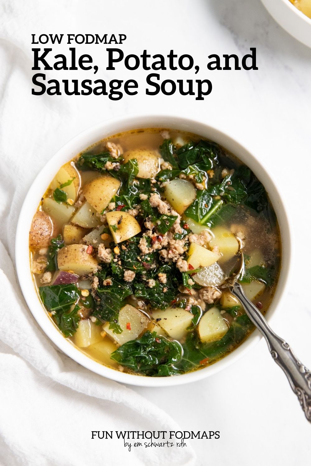 Low FODMAP Kale, Potato, and Sausage Soup Fun Without FODMAPs