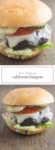 Two images of Low FODMAP California Burgers