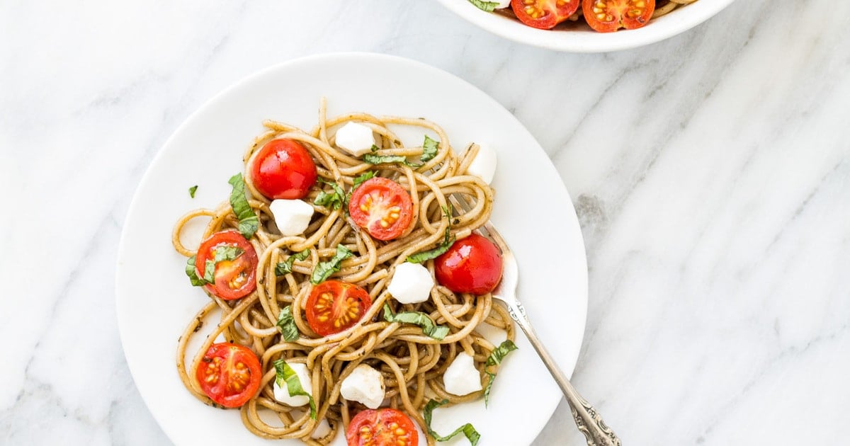 Low FODMAP Caprese Pasta Salad Fun Without FODMAPs