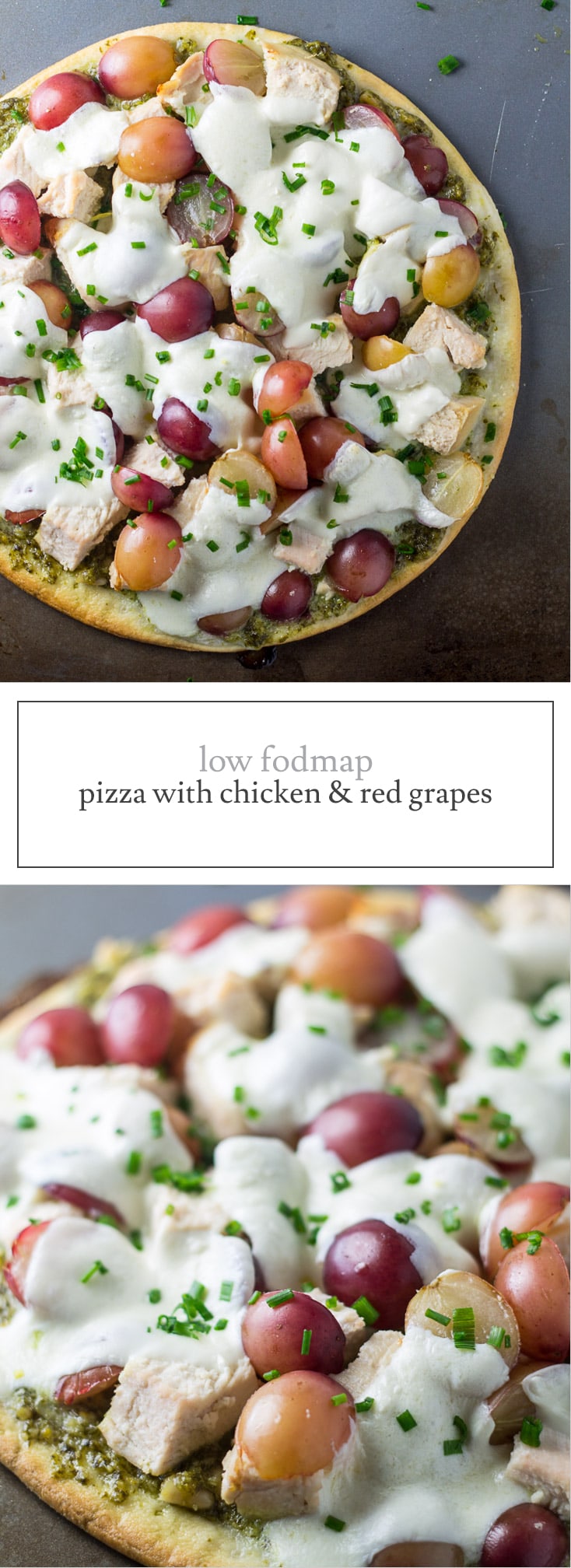Low FODMAP Pizza with Pesto, Chicken and Red Grapes Fun Without FODMAPs