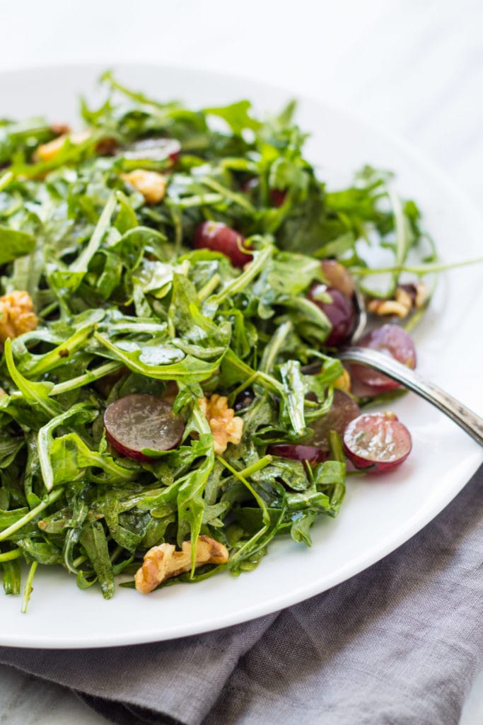 Low FODMAP Arugula Salad with Grapes Fun Without FODMAPs