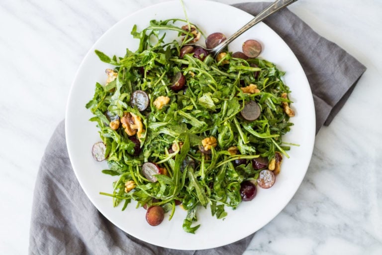 Low FODMAP Arugula Salad with Grapes Fun Without FODMAPs