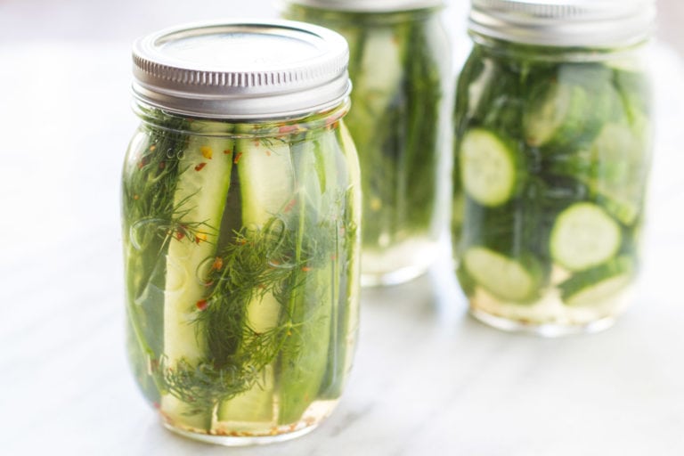 Low FODMAP Refrigerator Dill Pickles - Fun Without FODMAPs