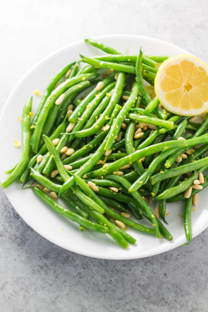 Low FODMAP Lemon Green Beans with Pine Nuts - Fun Without FODMAPs