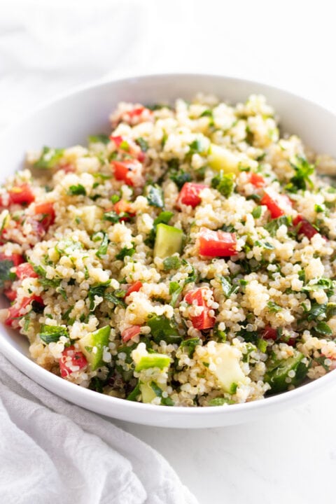 Low FODMAP Quinoa Tabbouleh - Fun Without FODMAPs