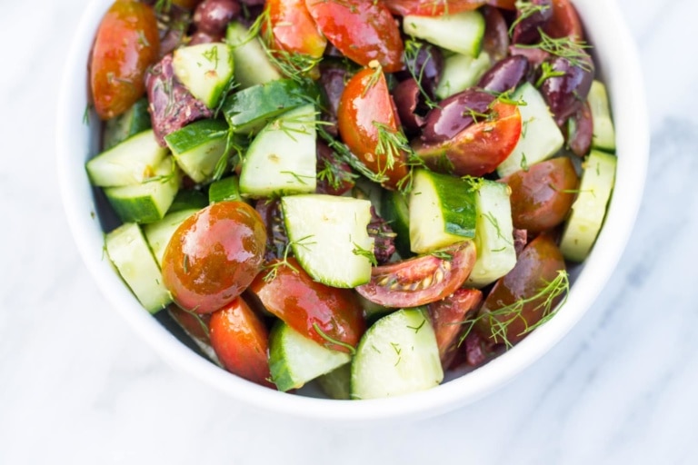 Low FODMAP Tomato Salad with Cucumbers Fun Without FODMAPs