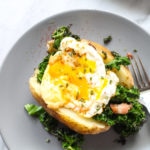 Low FODMAP breakfast stuffed potato