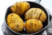 Low FODMAP Hasselback Potatoes with Rosemary