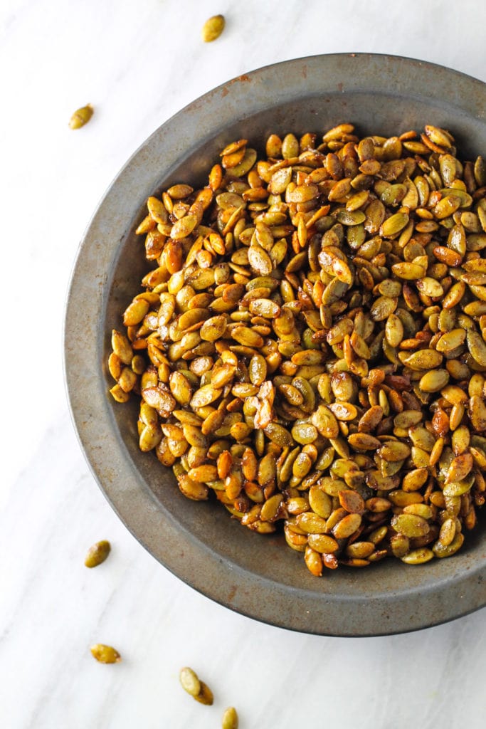 Low FODMAP Pumpkin Pie Spiced Pumpkin Seeds Fun Without FODMAPs   Low FODMAP Pumpkin Pie Spiced Pumpkin Seeds 4 683x1024 