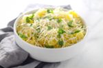 Savory Low FODMAP Spaghetti Squash with Pecorino Romano is a yummy, fall-inspired side dish with only a handful of ingredients.