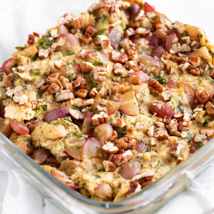 Low FODMAP Stuffing with Grapes and Pecans - Fun Without FODMAPs