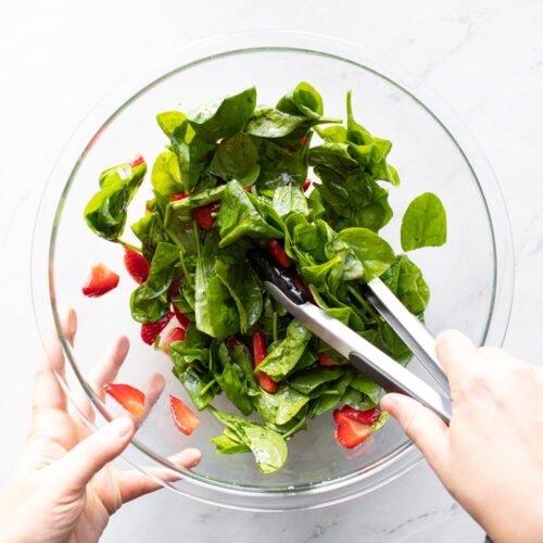 Low FODMAP Spinach Salad with Strawberries Fun Without FODMAPs