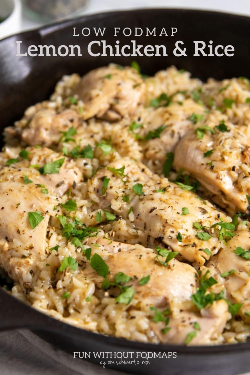 Low FODMAP Lemon Chicken and Rice - Fun Without FODMAPs