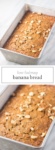Two images of low FODMAP banana bread