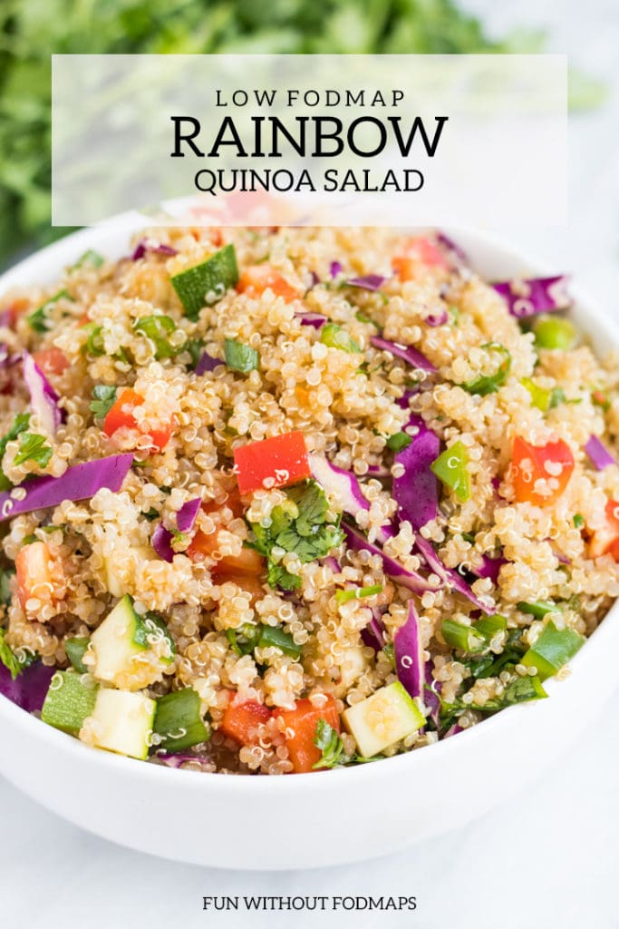 Low FODMAP Rainbow Quinoa Salad - Fun Without FODMAPs