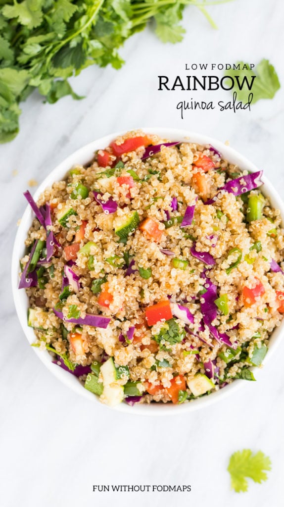 Low FODMAP Rainbow Quinoa Salad Fun Without FODMAPs