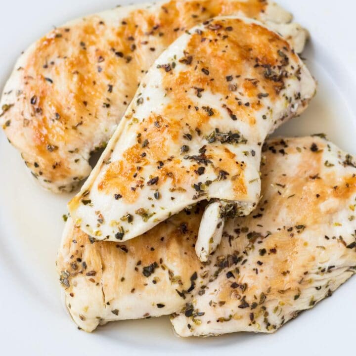 A plate of Low FODMAP Grilled Oregano Chicken
