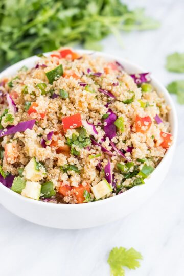 Low FODMAP Rainbow Quinoa Salad - Fun Without FODMAPs