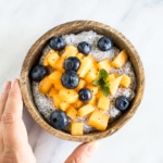 Bowl of low FODMAP Coconut Chia Pudding