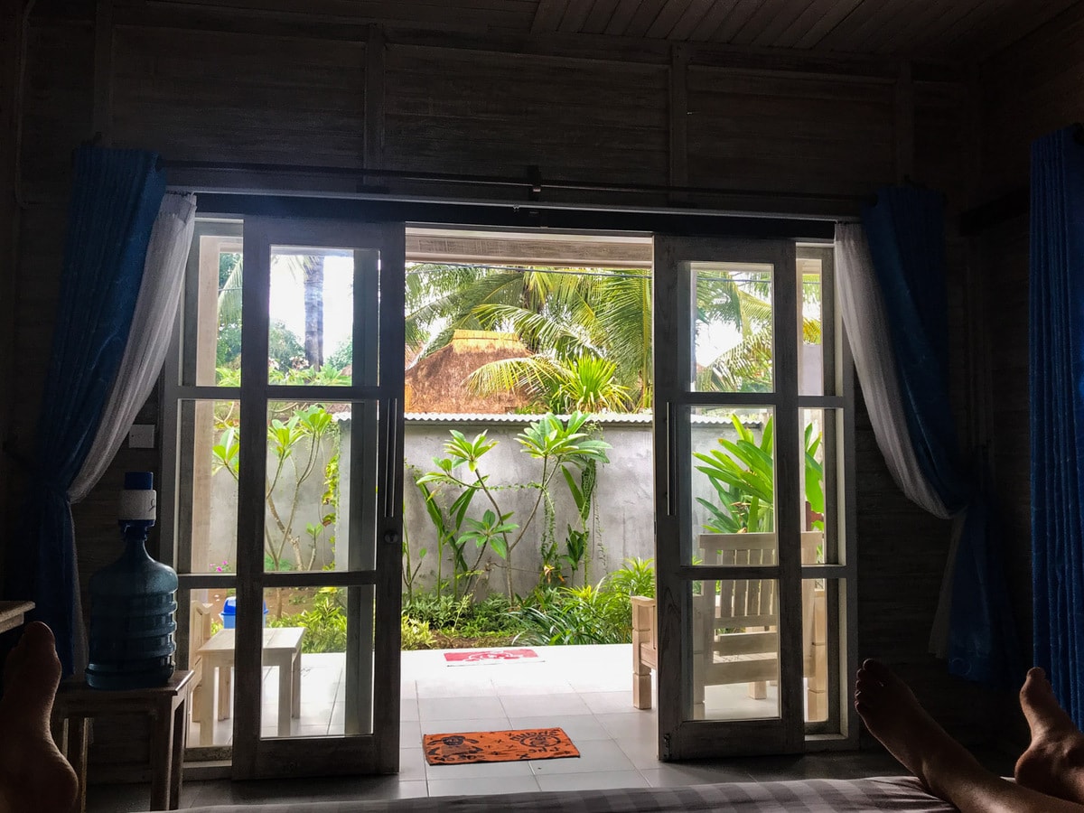 View from inside Vista Huts Lembongan