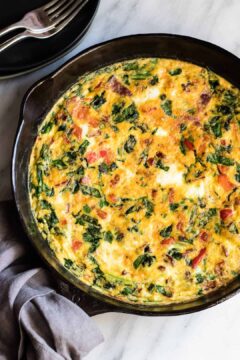 Low FODMAP Frittata with Bacon, Bell Pepper and Spinach - Fun Without ...