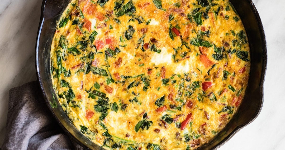 Low FODMAP Frittata with Bacon, Bell Pepper and Spinach - Fun Without ...