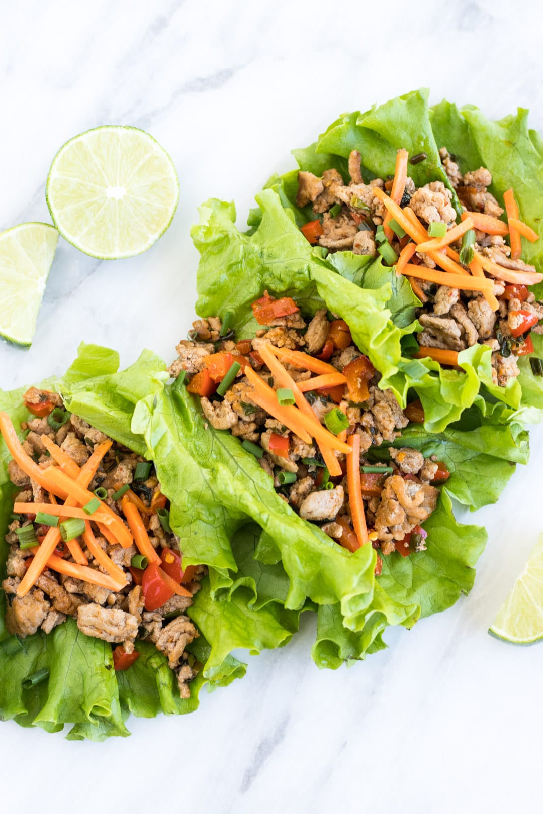 Low FODMAP Turkey Larb in lettuce wraps