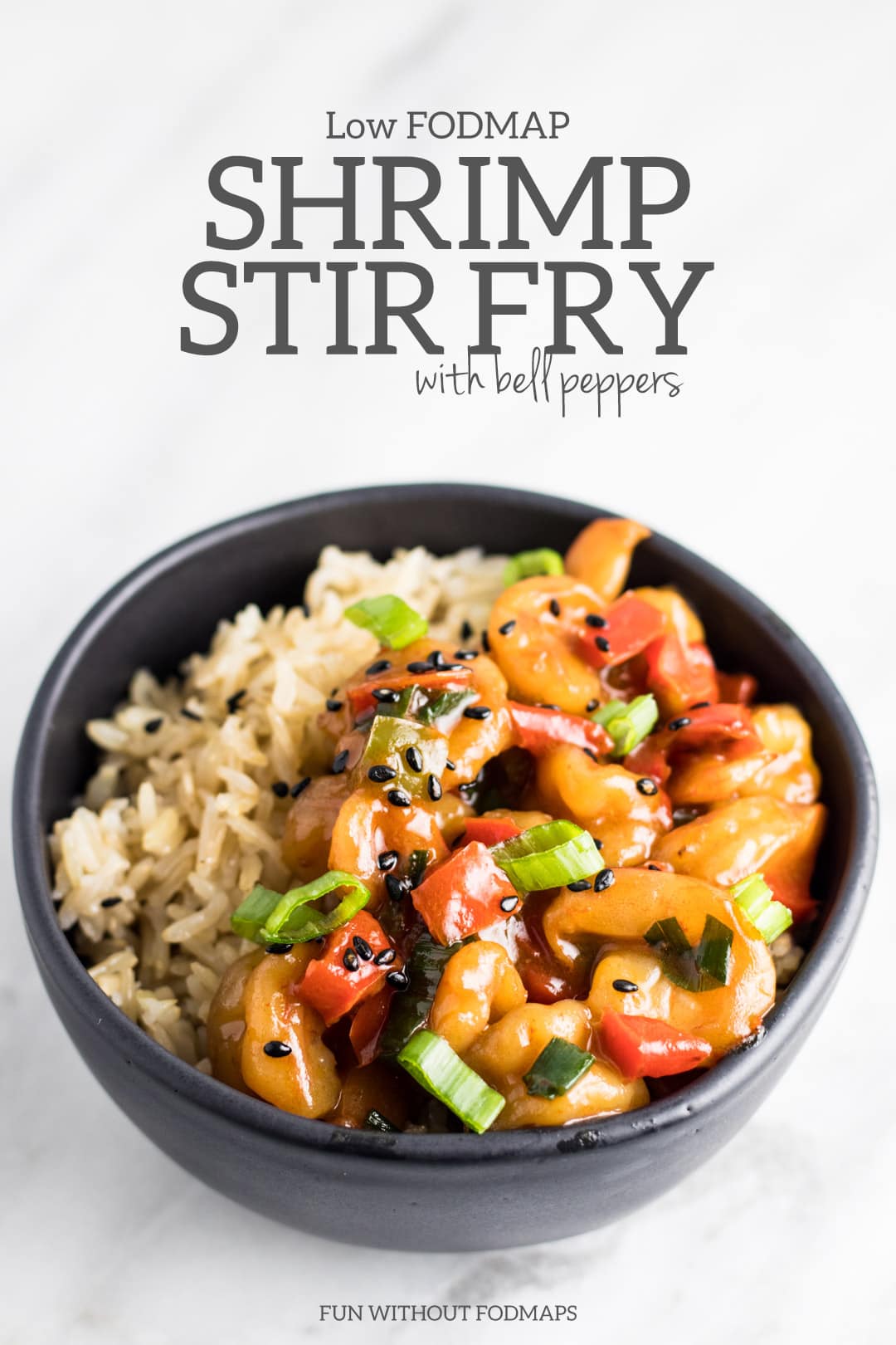 Low FODMAP Shrimp Stir Fry with Bell Peppers