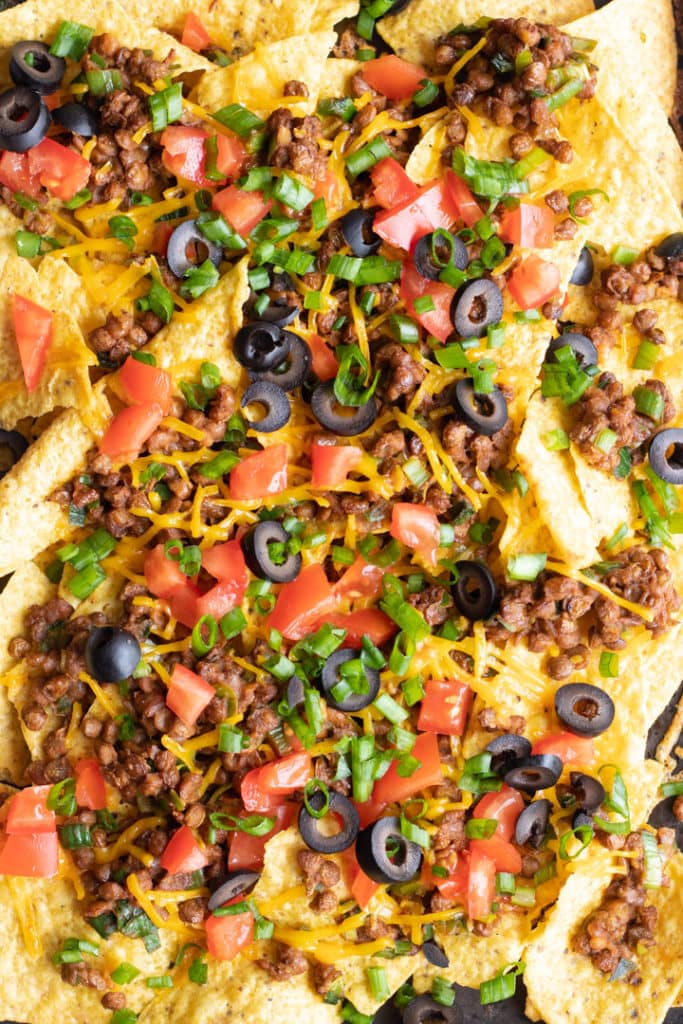 Loaded Low FODMAP Lentil Nachos - Fun Without FODMAPs