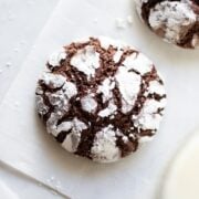 Baked cocoa crinkle cookie