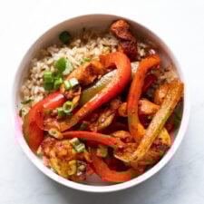Low FODMAP Chicken Fajita Bowls