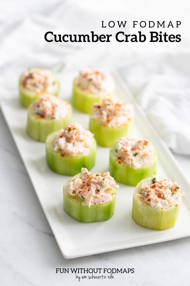 Low FODMAP Cucumber Bites with Crab Fun Without FODMAPs