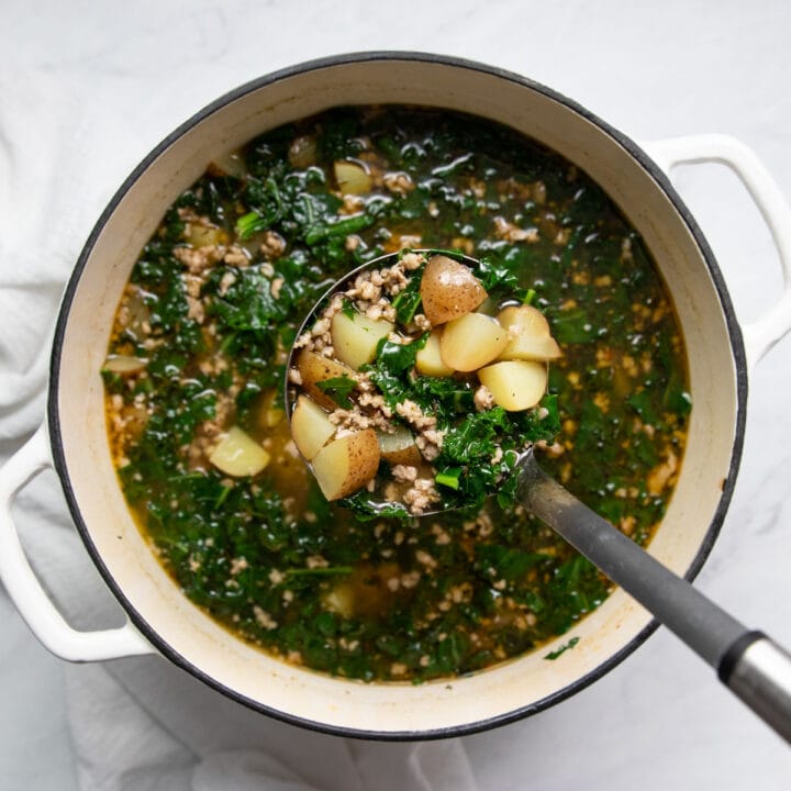 Low FODMAP Kale, Potato, and Sausage Soup Fun Without FODMAPs